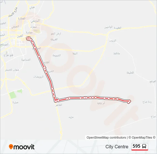 595 Bus Line Map