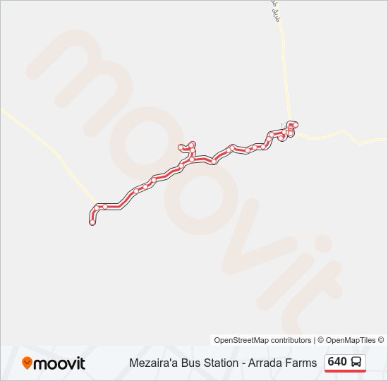 خريط الخط لـ 640 حافلة