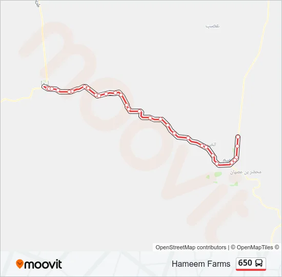 650 Bus Line Map