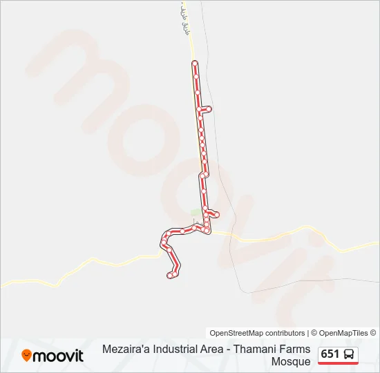 651 Bus Line Map