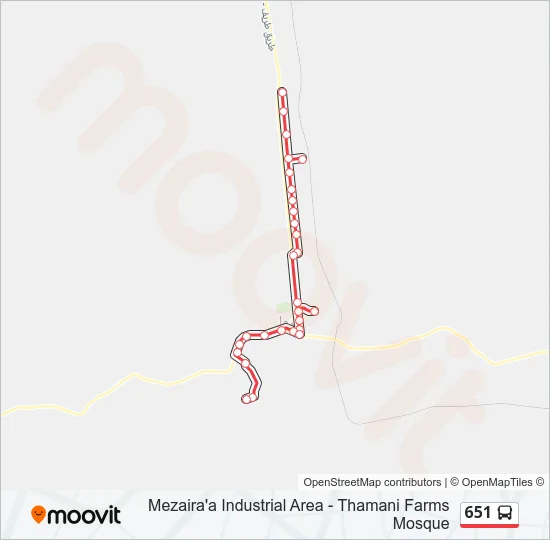 651 Bus Line Map