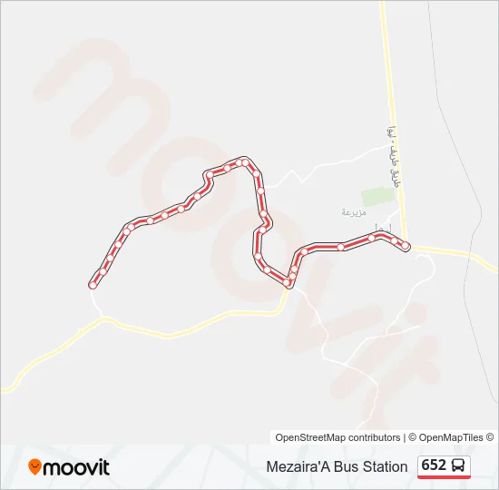 652 Bus Line Map