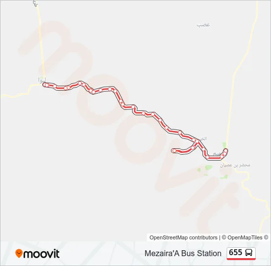655 Bus Line Map