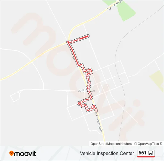 661 Bus Line Map