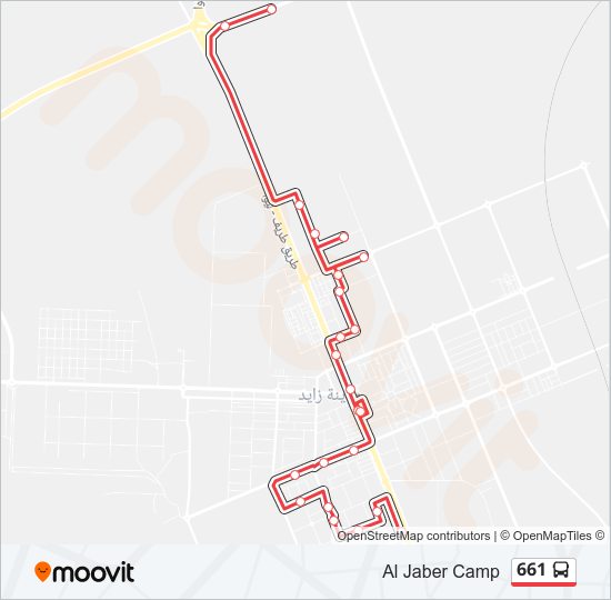 661 bus Line Map