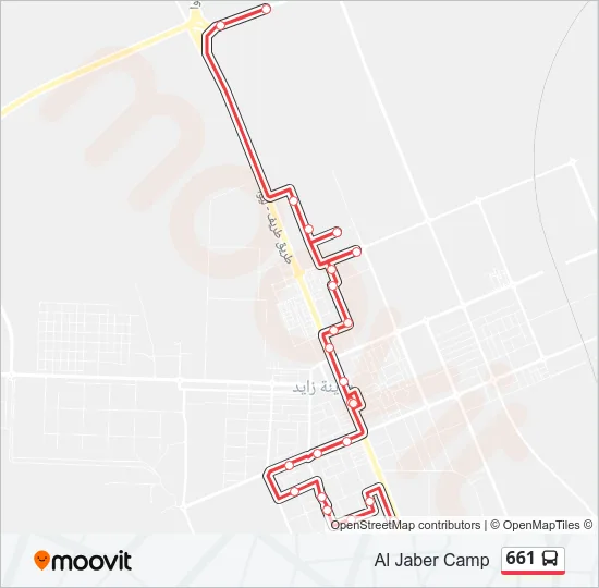 661 Bus Line Map