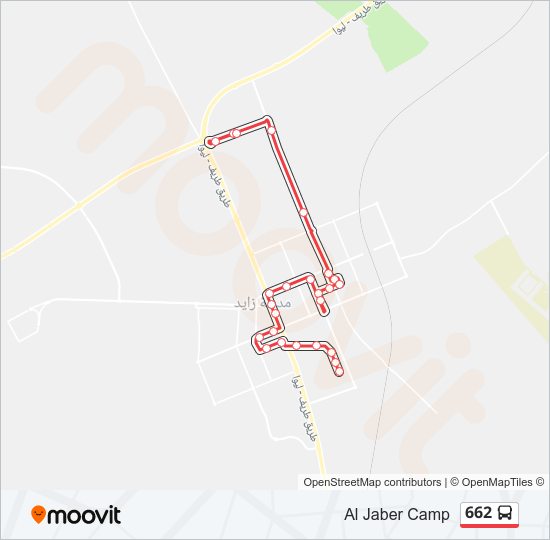 662 bus Line Map