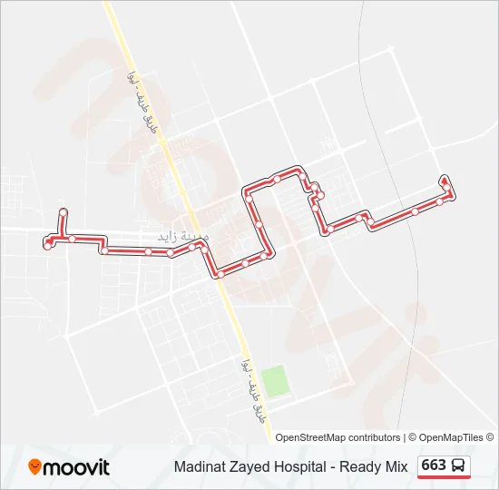 663 Bus Line Map