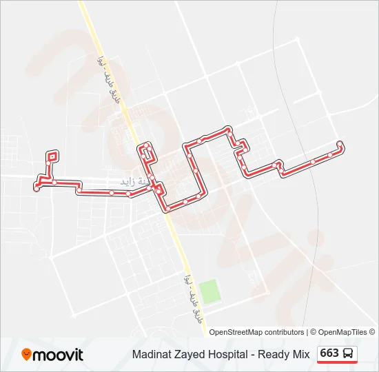 663 Bus Line Map