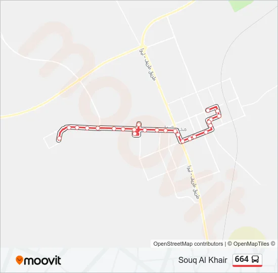 664 Bus Line Map