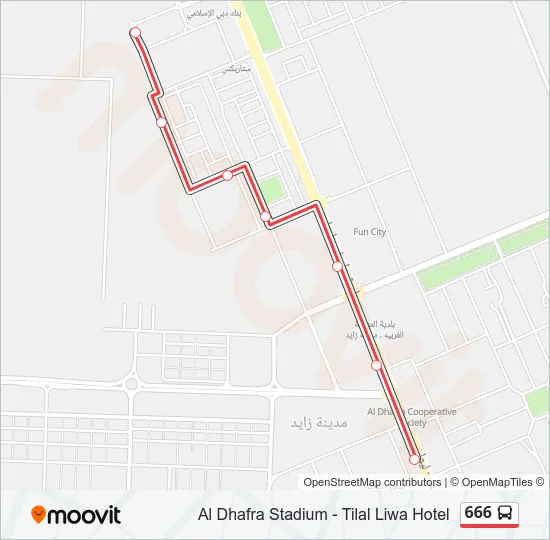 666 Bus Line Map