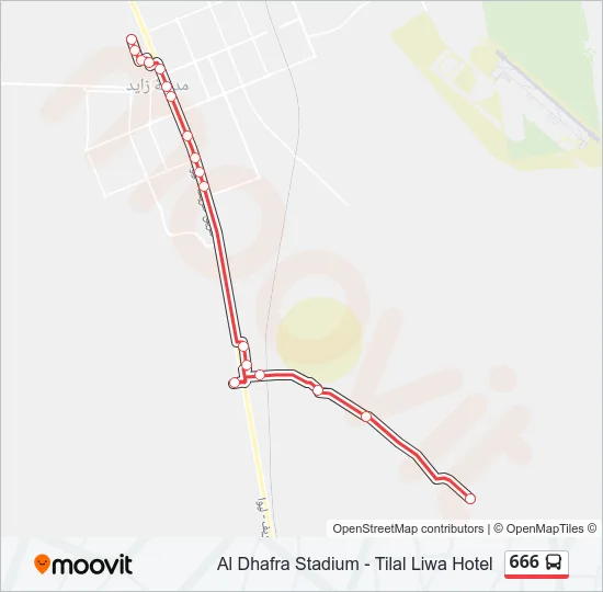 666 Bus Line Map