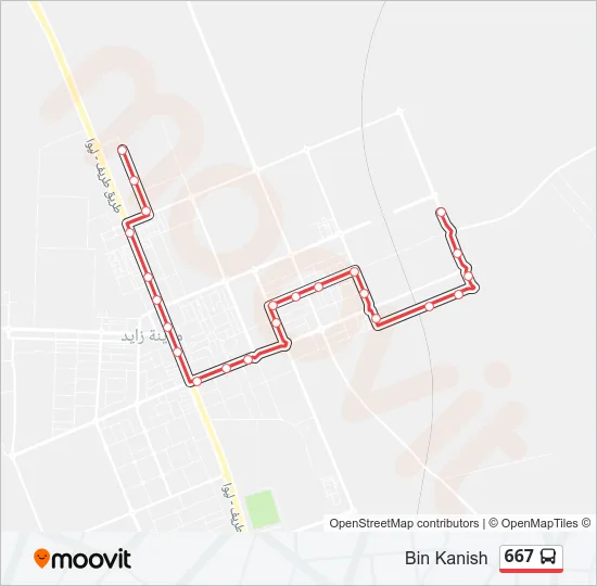 667 Bus Line Map