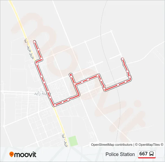 667 Bus Line Map