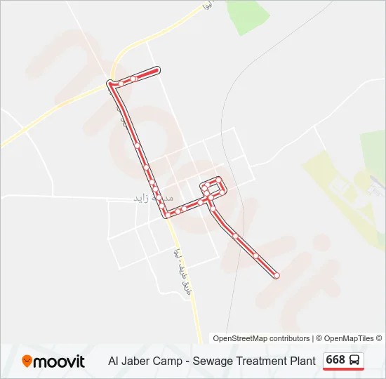 668 Bus Line Map