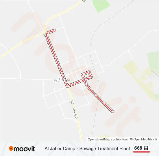 668 Bus Line Map