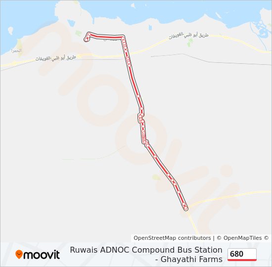 680 bus Line Map