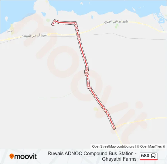 680 Bus Line Map