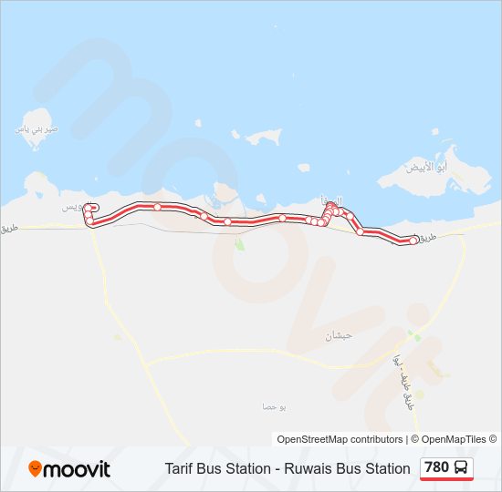 780 bus Line Map