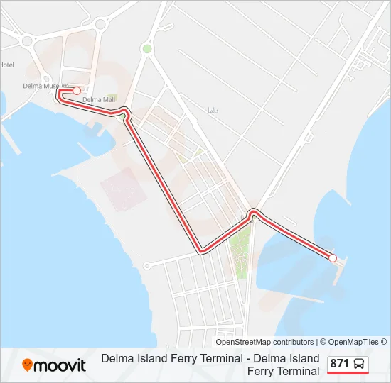871 Bus Line Map