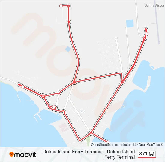 871 Bus Line Map