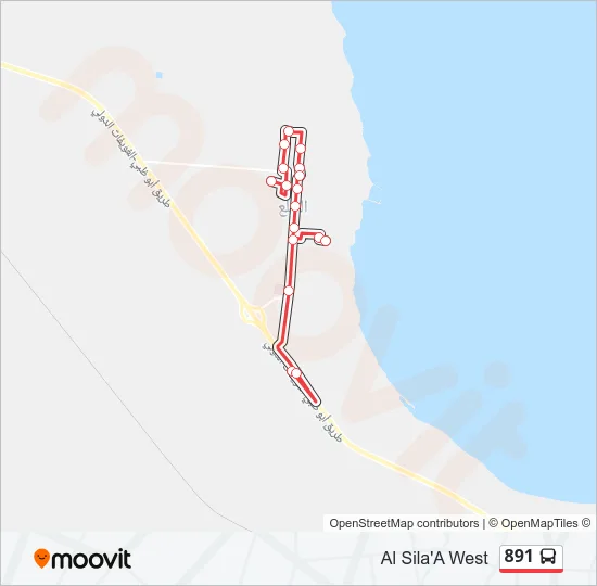 891 Bus Line Map