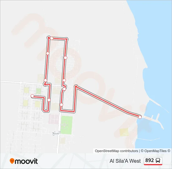 892 Bus Line Map