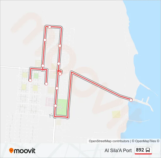 892 Bus Line Map