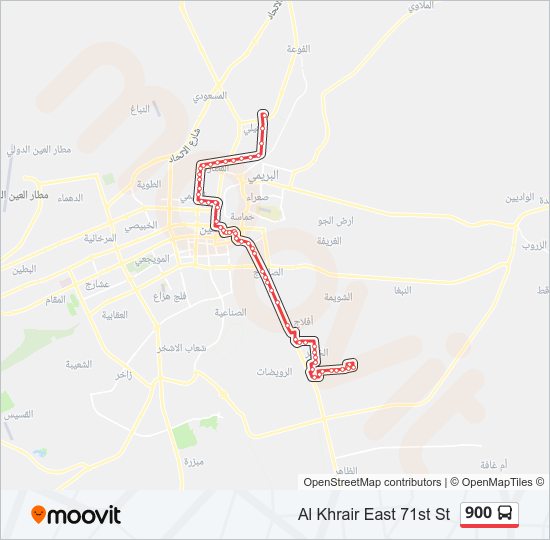 خريط الخط لـ 900 حافلة