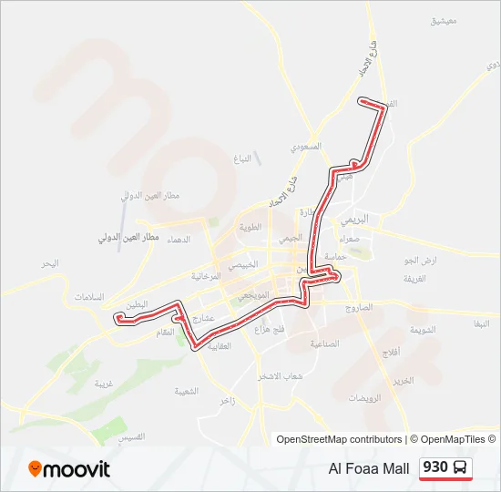 930 Bus Line Map