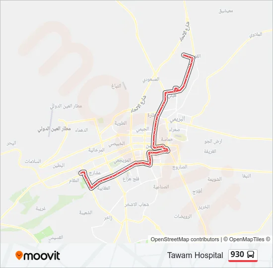 930 Bus Line Map