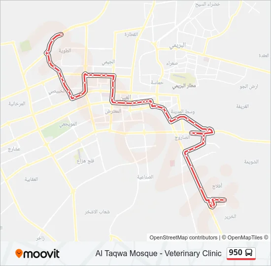 950 Bus Line Map