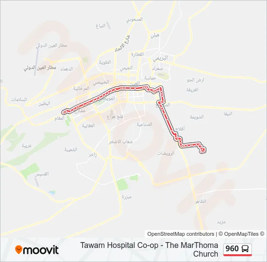 960 Bus Line Map