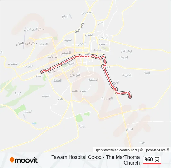 960 Bus Line Map