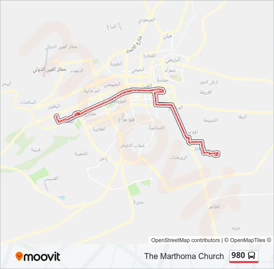 980 Bus Line Map