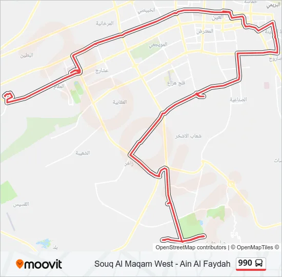 990 Bus Line Map