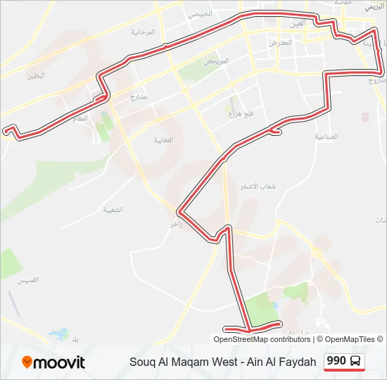 990 Bus Line Map