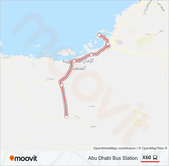 X60 Bus Line Map