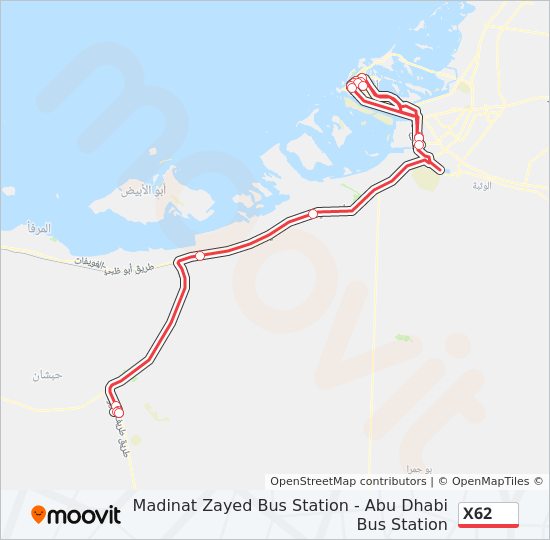X62 bus Line Map