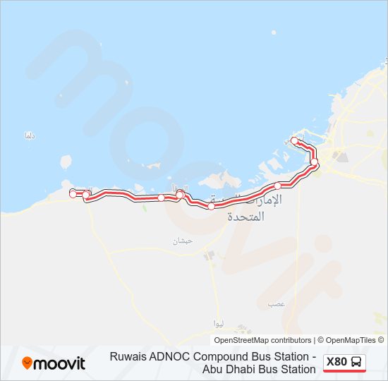 X80 bus Line Map