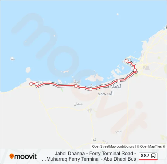 X87 Bus Line Map