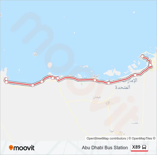 X89 Bus Line Map