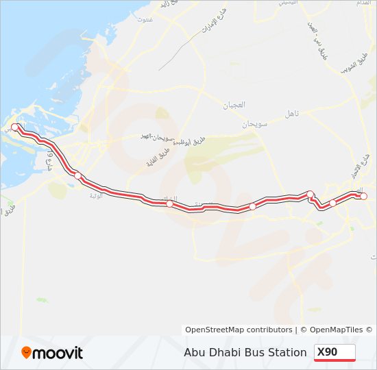 X90 bus Line Map