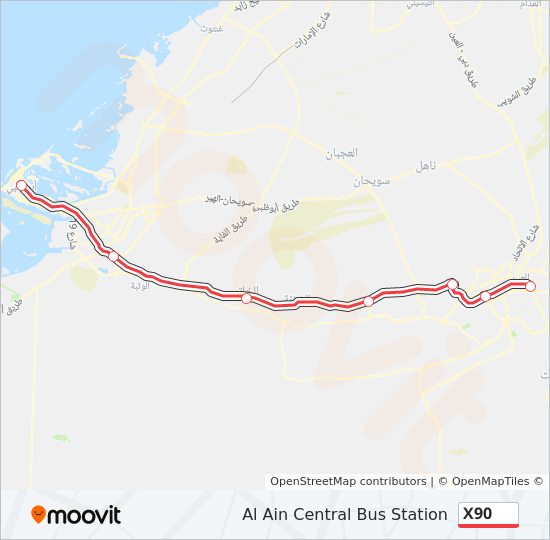 X90 bus Line Map