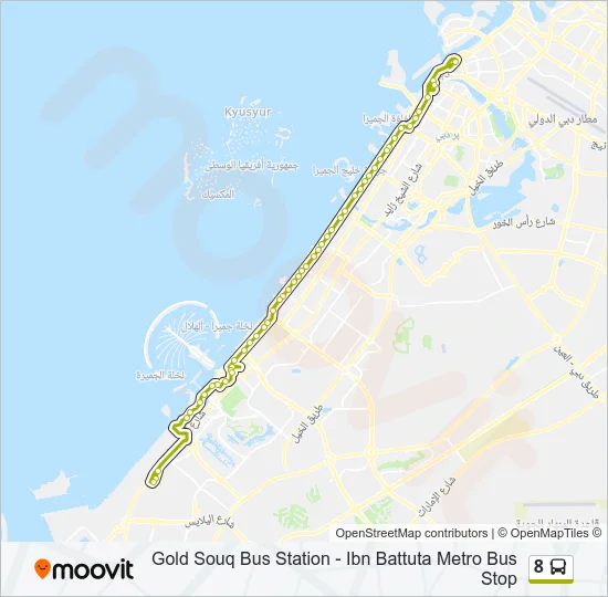 8 Bus Line Map