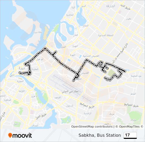 خريط الخط لـ 17 حافلة