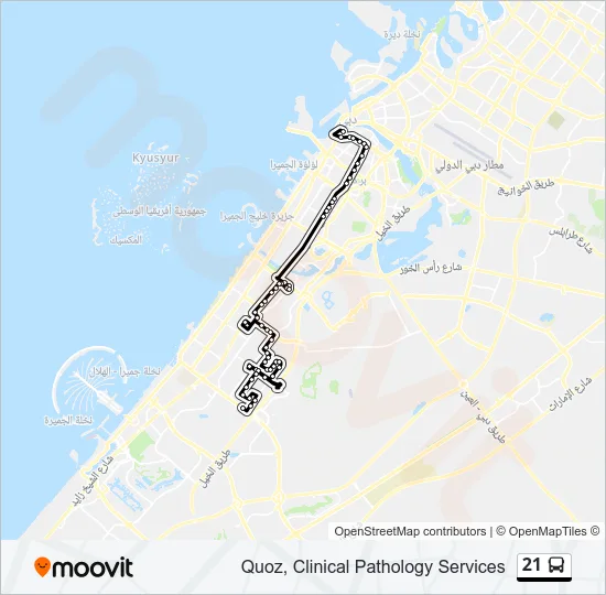 21 Bus Line Map