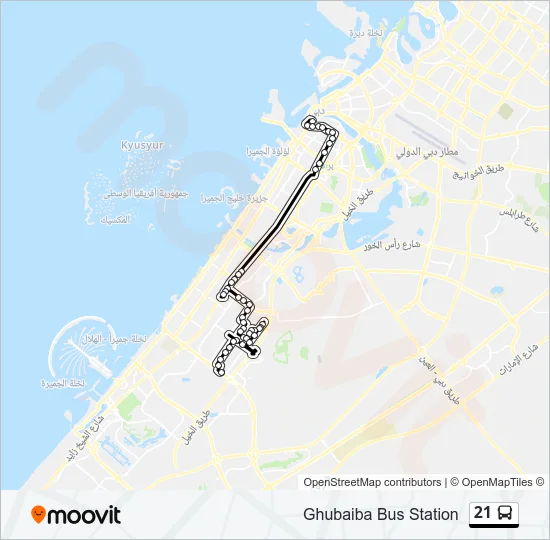 21 Bus Line Map