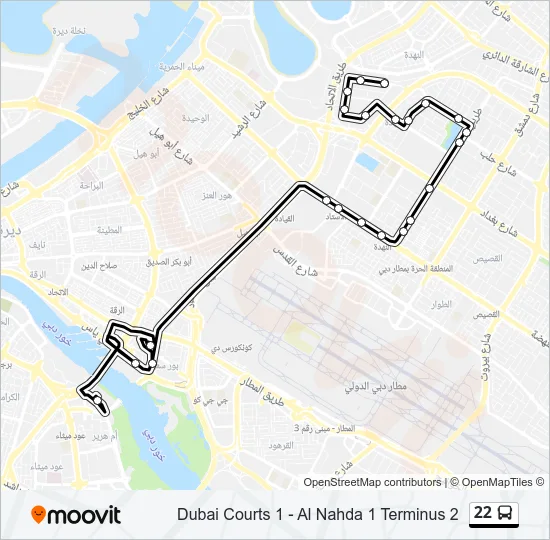 22 Bus Line Map