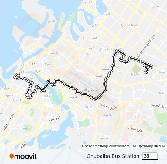 33 bus Line Map